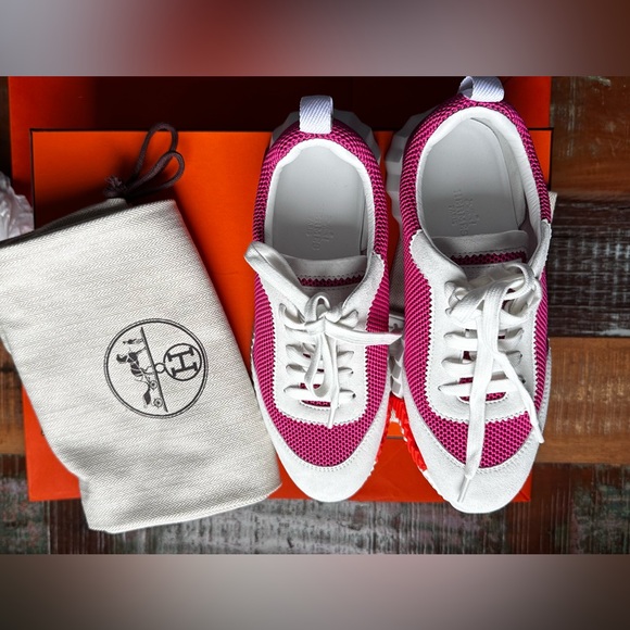 **SOLD ❌❌❌ 5️⃣5️⃣0️⃣ Hermès- NWT Bouncing sneaker - Size 36. Rose Vinicunca - Picture 10 of 10